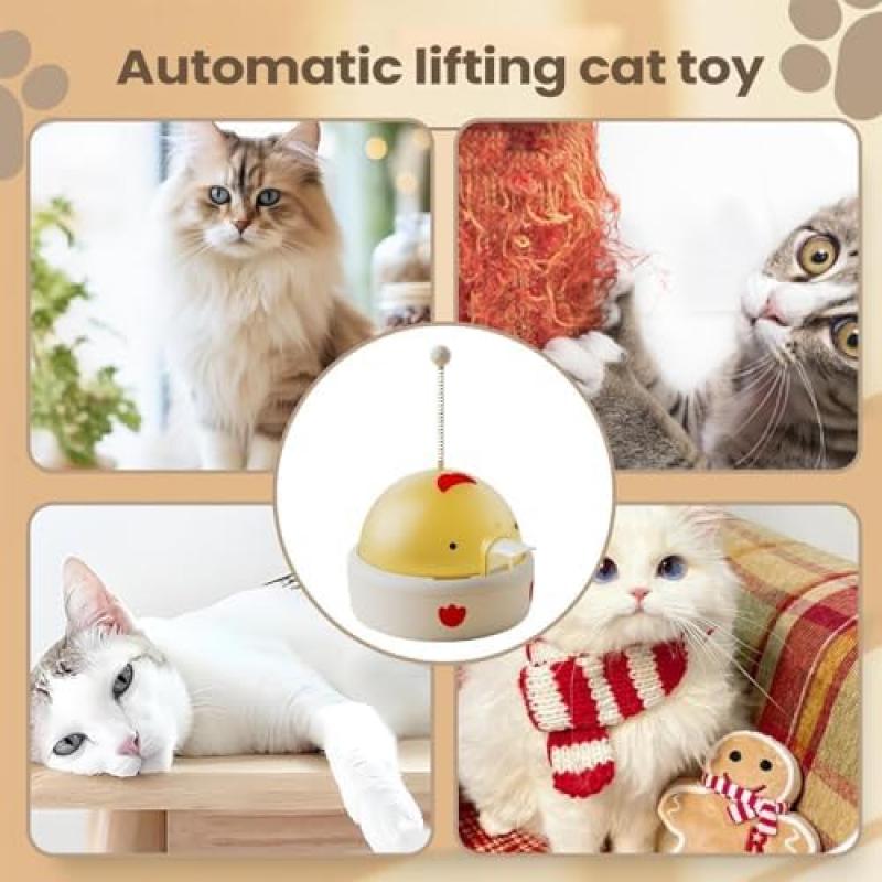 Electric Smart Cat Feeder Toy, Interactive Puzzle Play for Kittens, Training & Exercise Mat, Indoor Outdoor Travel Snack Dispenser