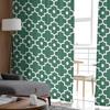 Cortinas transparentes de estilo marroquí para dormitorio juvenil, cortinas verdes para estudio, cocina, sala de estar, decoración navideña, cortinas de tul