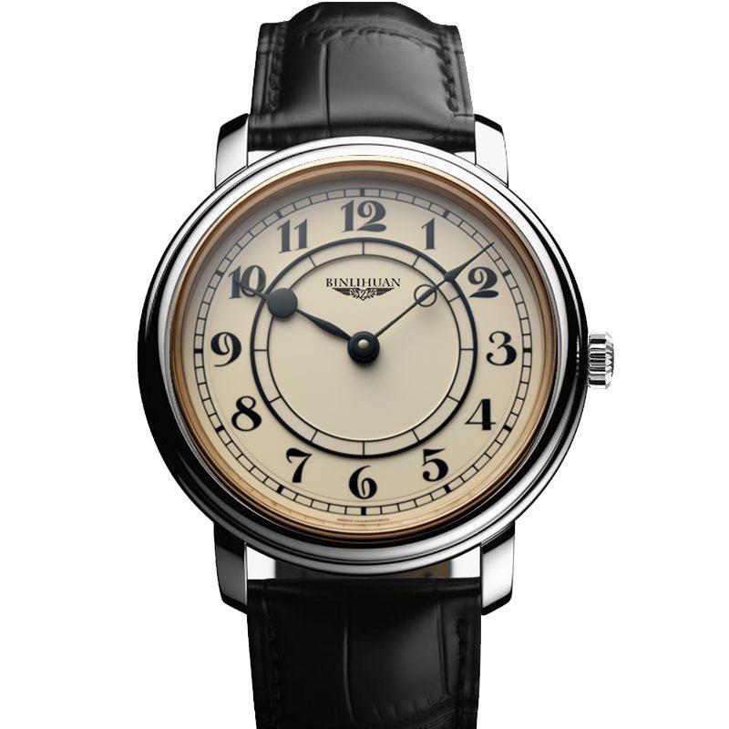 JYL Men's Watch Business  Dial Student Leather Strap