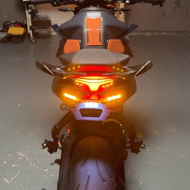 LED Turn Signal Light 12V Motorcycle Integrated License Plate Holder For 390/125 Duke 2024-2025