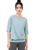 Lupa Dolman Yoga Short Cool To the Ideal for Pilates and Ice Size M Women's Tunic, Wear, Sleeves, 5/8 Sleeves, Figure-Contoured, Touch,