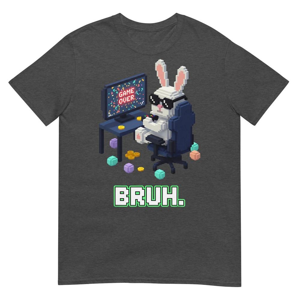 Boys Bruh Happy Easter Day Bunny Egg Video Game Kids Gamer Tshirt