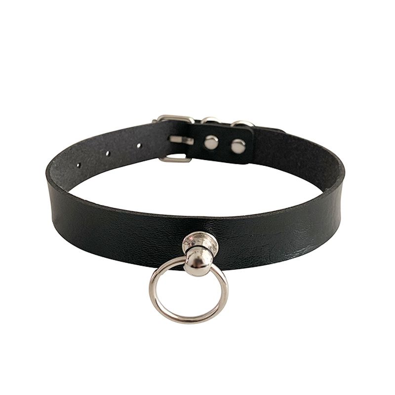 

Кожаный чокер-ожерелье Человек-бензопила из ПУ косплей воротник женский для девочек застежка для мальчика Black