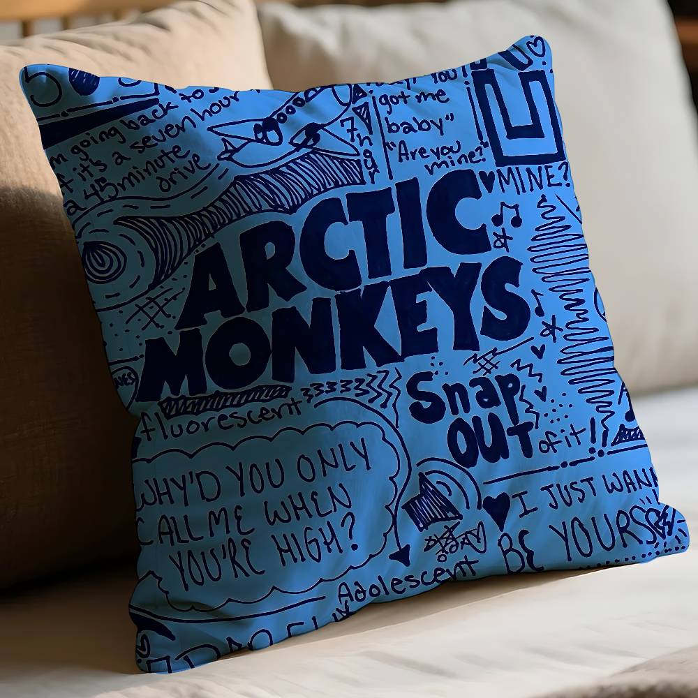 A-Arctic M-Monkeys Band Kissenbezug Dekokissenbezug Nordischer Vintage-Stil Kissenbezüge Zuhause Wohnzimmer Sofa Couch Sitz