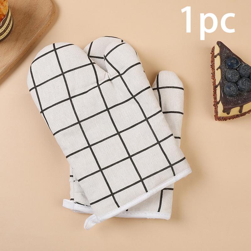 1pc Heat Resistant Insulated Kitchen Glove Thickened Oven Mitt for Baking Cooking and Microwave