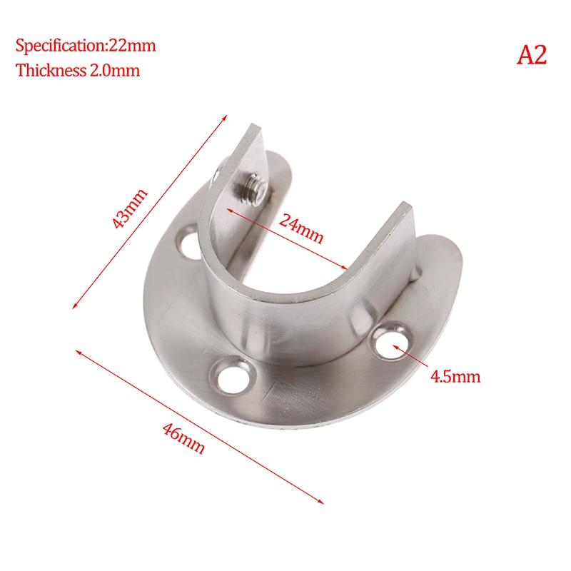 Supporto per Armadio 19/22/25/32mm Presa per Asta Acciaio Inossidabile Supporto per Asta a Flangia Supporto per Asta Tenda Doccia Supporto di Tensione