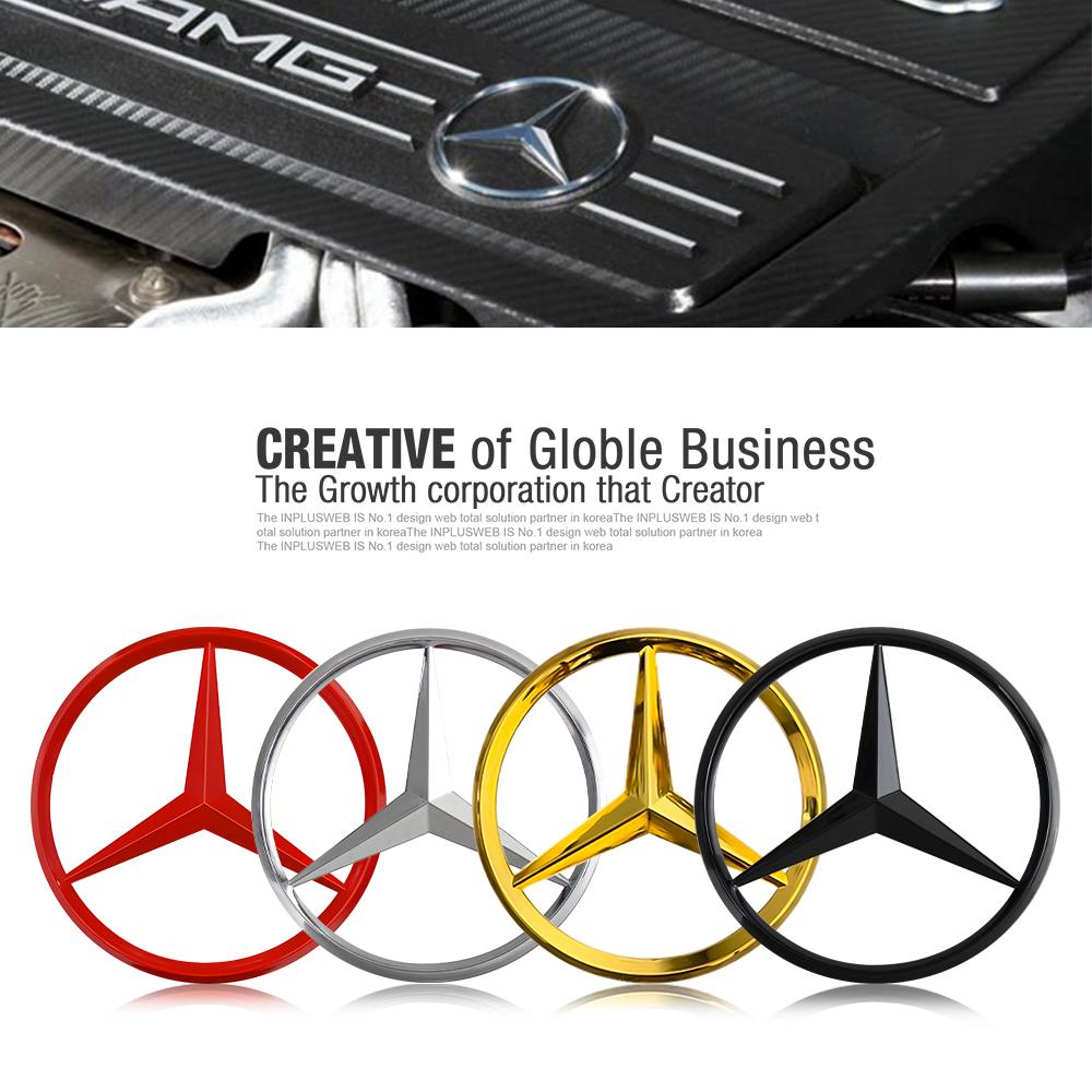3D Metal Car Bonnet Logo Sticker Hood Decal For Mercedes Benz W204 W211 Amg W177 GLC GLK CLA GLA W211 W212 W213 C63 E300 W176
