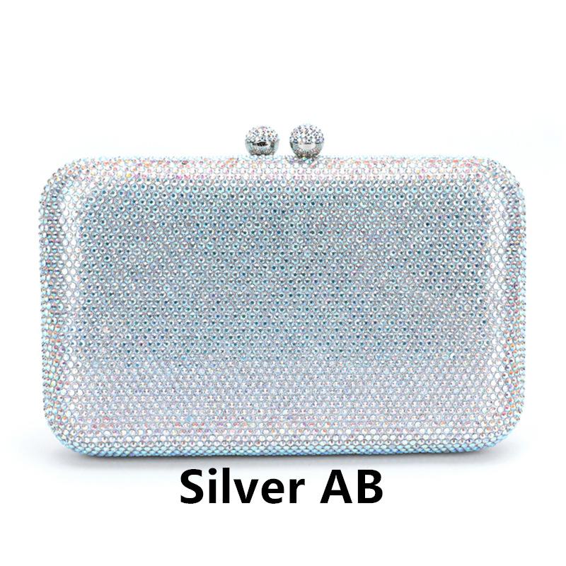 

WHTUOHENG Crystal Evening Bag Black/Gold Evening Bag Women Diamond Clutches Bags Pink/Blue/Silver Rhinestone Clutch Formal Prom 20cmX11cmX4cm