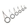 6PCS Rod Guide Rings Tip Repair Kit Stainless Steel Ceramic Various Size Fishing Accessory for DIY Rod Fishing Pole