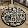 French Circular Carpet Living Room Bedroom Vintage Cream Style Bedside Chairs Carpet
