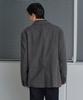 Musinsa Standard Wool Blend Herringbone Relaxed Blazer [Dark Grey]
