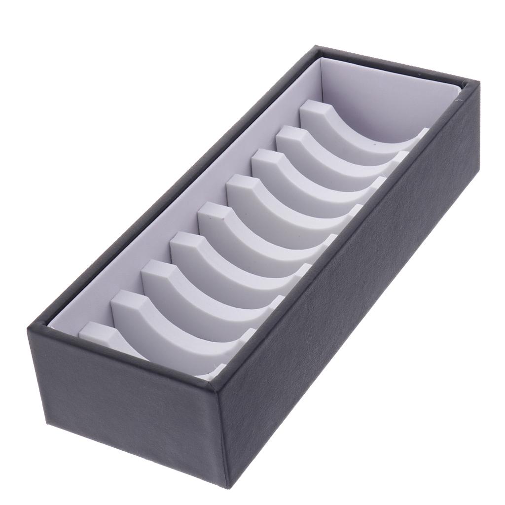 10 slotová PU kožená PVC vložka pro kartu s náramkem na šperky, černá