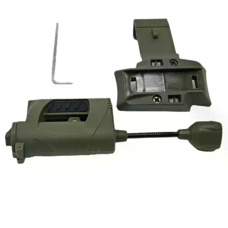 

3-Modes LED Flashlight: Tactical Helmet Light For Outdoor Night Lighting – Laser Hunting, Military, Cycling, Fishing зелений