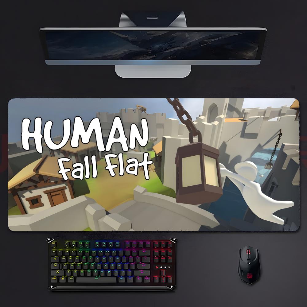 Funny Relaxing Game HHuman Fall Flat Mouse Pad Mousepad Large Gaming Lockedge Thickened Pc Table Desk Mat