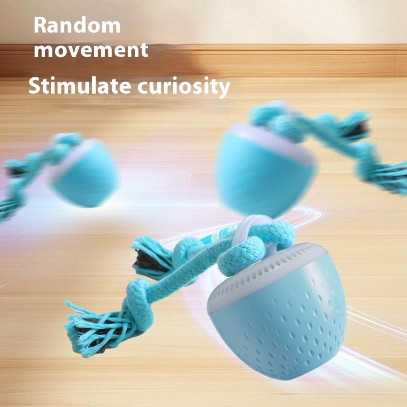 Smart Dog Toy Ball Electronic Pet Interactive Toy 3 Modes Moving Ball Rope USB Automatic Moving Bouncing for Puppy Chew Products