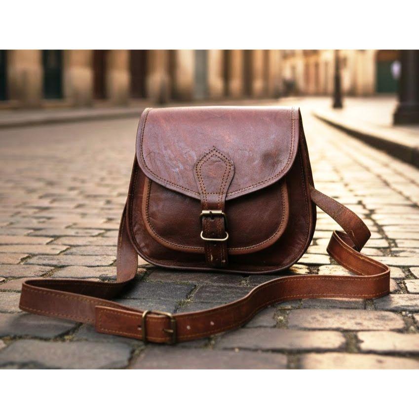 Женская сумка Коричневый кошелек Сумка из натуральной кожи Traveler Bag Vintage 9 X 7 X 3