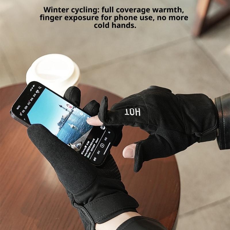 Rechargeable Electric Heated Winter Gloves Touchscreens Compatible Thermals Gloves With 3000mAh Battery For Skiing Cycling Commuting