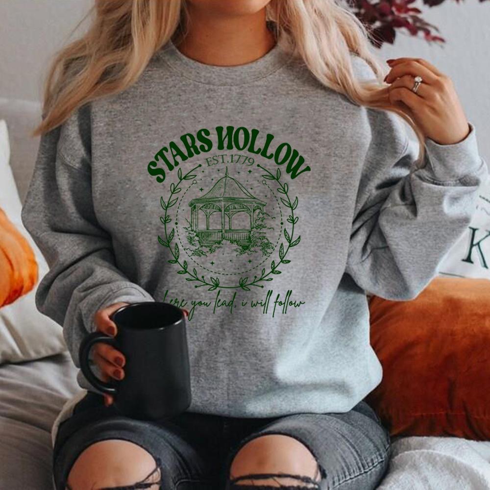 Stars Hollow Where You Lead I Will Follow Sweatshirt Vintage Stars Hollow Sweatshirt Lukes Diner Hoodie Fall Festival Sweater