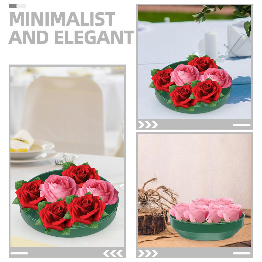 8Pcs Flower Arrangement Fixing Tray Plastic Flower Mud Holder for Foam Arrangements Sturdy Decorative Landscape Tool