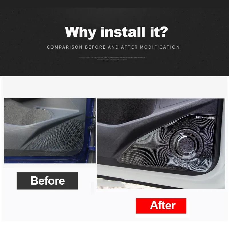 Car styling Door Speaker Audio Trim Cover For Volkswagen VW Golf 8 MK8 -  Loudspeaker Player Sticker Accessories