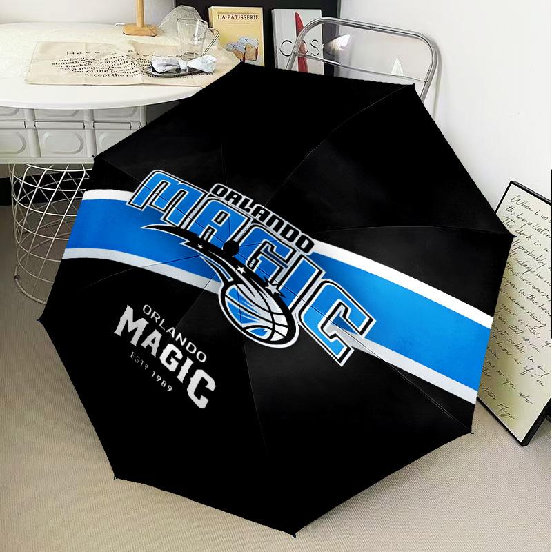 basketball Orlando Logo Umbrella Folding umbrella, automatic umbrella 8-Frame for Travel, camping Use Gift for Halloween Christmas