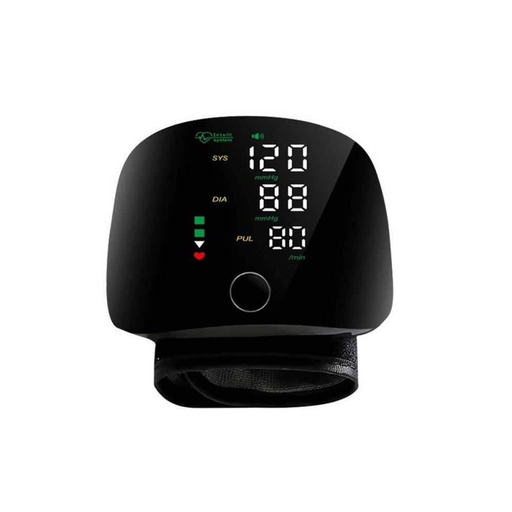 Smart Touch Digitalt Håndleddsblodtrykksapparat LCD-skjerm Sfigmomanometer Helseovervåking