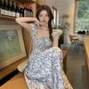 Xiaofei Sleeve Dress Summer New Small Fresh Gentle Strap Skirt Slim High Waist Skinny Long Dress