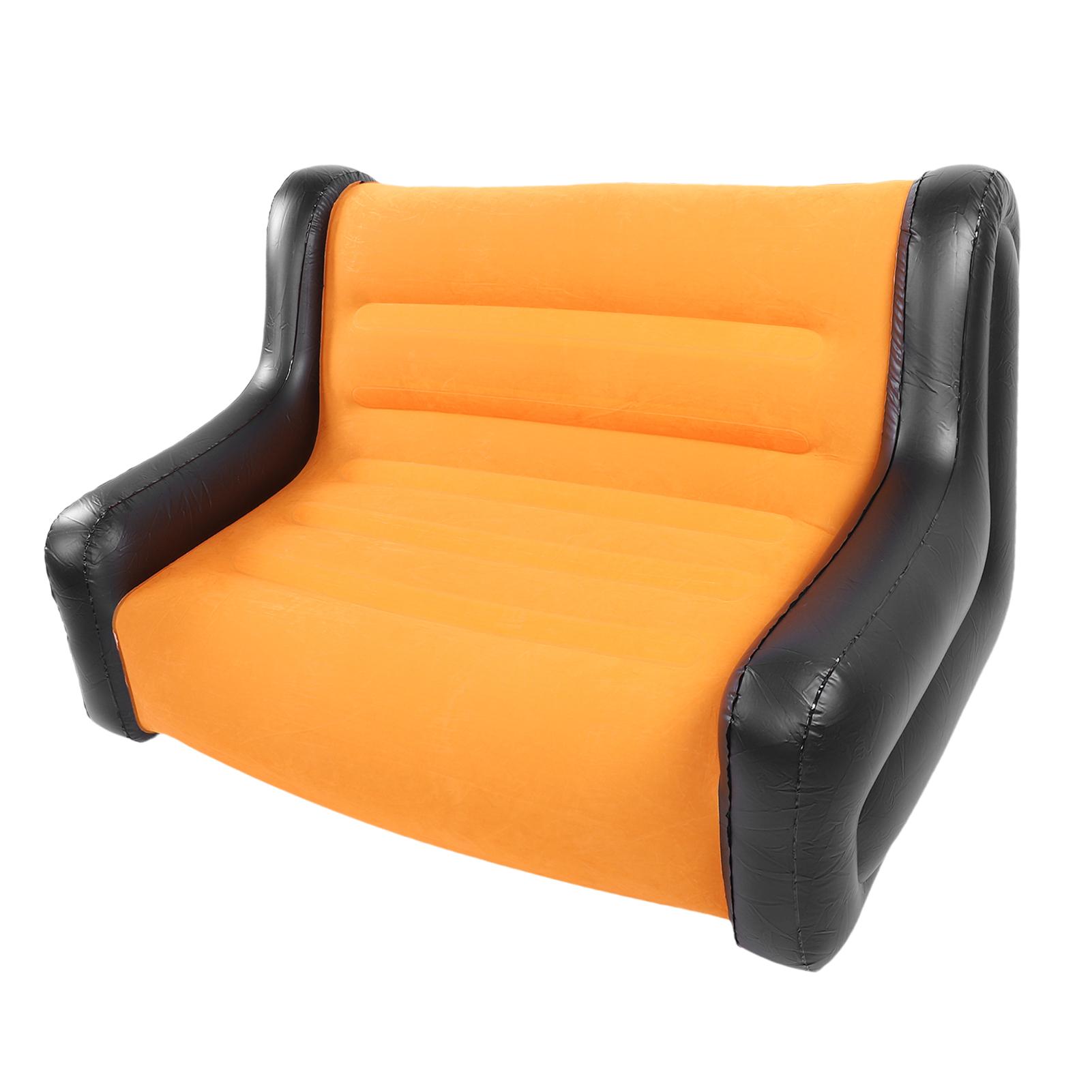 Canapé gonflable double taille, Canapé gonflable avec accoudoirs, Fauteuil gonflable floqué pour adultes, Canapé gonflable portable, Canapé gonflable confortable