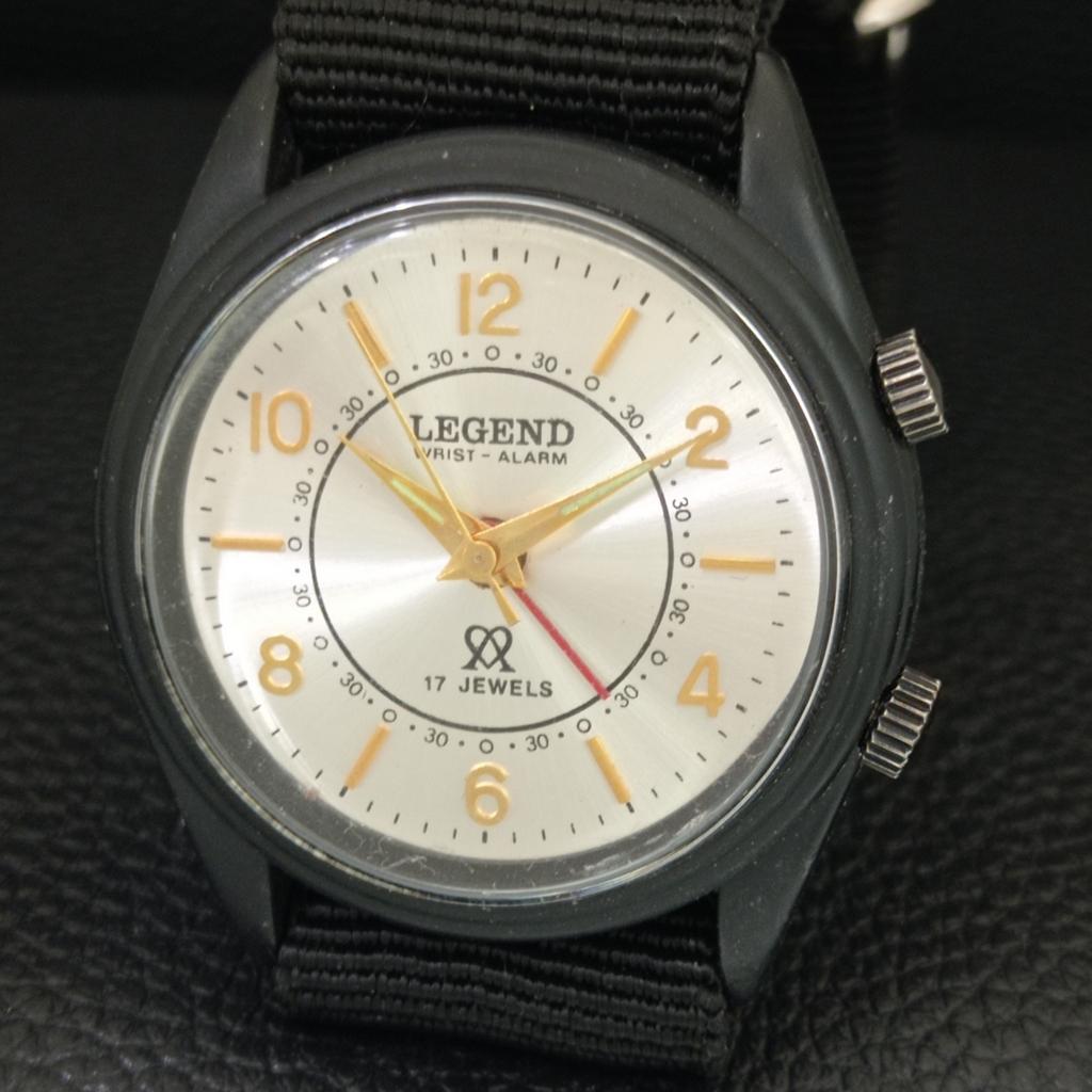 HAND-WINDING VINTAGE LEGEND SWISS MENS REFURBISHED ALARM WATCH a707534-1
