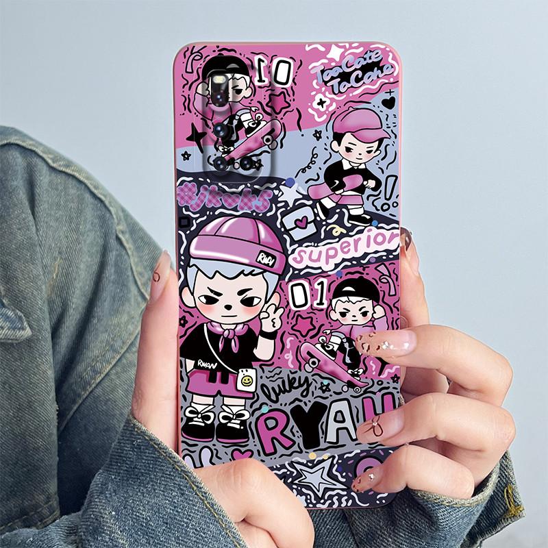 Soft Casing For Vivo V19 1933 Case Cute Astronaut Cartoon Pattern Liquid Silicone Shockproof Ultra-thin Protective Phone Case
