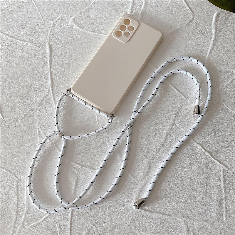 

Crossbody Lanyard Silicone Case For OPPO Find X5 Lite X3 X6 Realme 12 Pro Plus C55 C53 C65 Reno 10 11 8 7 6 5 Strap Soft Cover Realme C55&Case & Strap