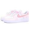 Nike Air Force 1 Suola Antiscivolo Ammortizzazione Resistente all'Abrasione Scarpe da Skateboard Basse da Donna Rosa Bianco DD8959-100(Team25-XSC)