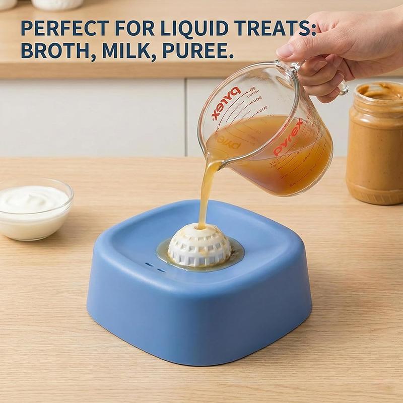 Pet Slow Feeder Bowl Liquid Slow Feeder Dog Bowl With Anti Slip Ball Interactive Food Bowl For Dogs And Cats Pet Supplies