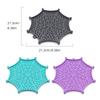 Polygonal Waterproof Silicone Pet Slow Food Mat Non-Slip Portable Keep Healthy Dog Bowl with Suction Cups Gamelle Pour Chien