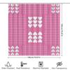 Pink Heart Bath Curtain Shower Decorative Waterproof Bathroom Decoration Home Decor For Kids Room Or Master Bedroom Pink/White