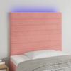 Vidaxl Bed Headboard with LED, Pink, 90X5X118/128 Cm, Velvet