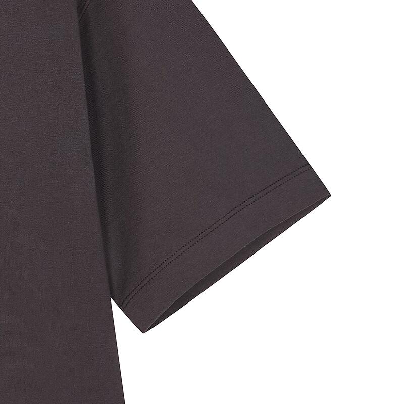 LESS 2025 Spring Cotton Loose Fit Round Neck Short Sleeve T-Shirt