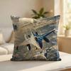 Fighter Jet Cool F  B SU Cushion Cover Silky Short Plush Invisible Zipper Dustproof Sofa Pillow Case For Home Decor