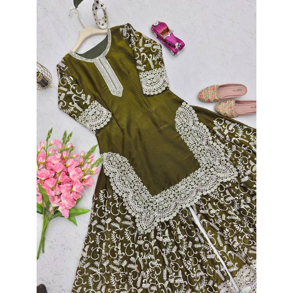 Indian Paksiatni Ethnic Salwar Kameez Bollywood Wedding Party Wear Sharara Suit