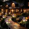 Waterproof Solar Garden Lights Butterfly Design Ground-Mounted LED Landscape Lamp Flower Decor Color Changing Solar Lights Lawn