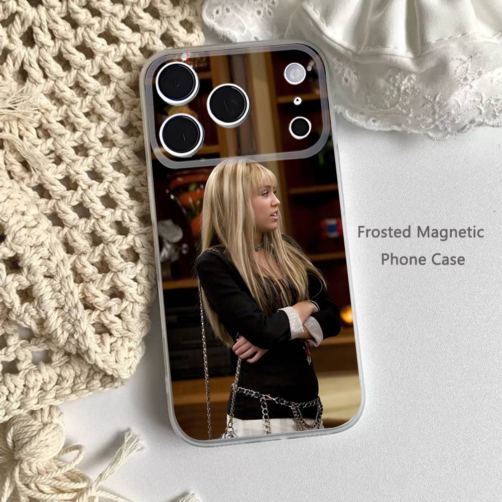 FUNNY H-HannahS M-Montana Frosted Clear Magnetic Case for iPhone 17,16,15,14,13,12,11 Pro,Max,Plus,Mini,Air,E