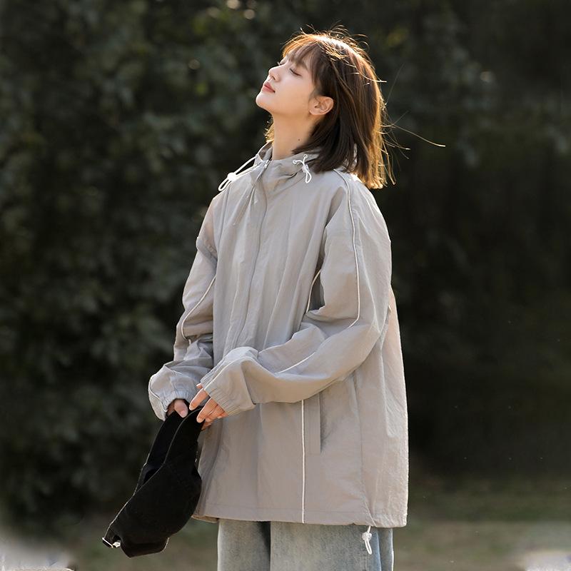 

WASSUPNEST Легкая летняя куртка с защитой от солнца UPF50+ из ледяного шелка для мужчин и женщин L