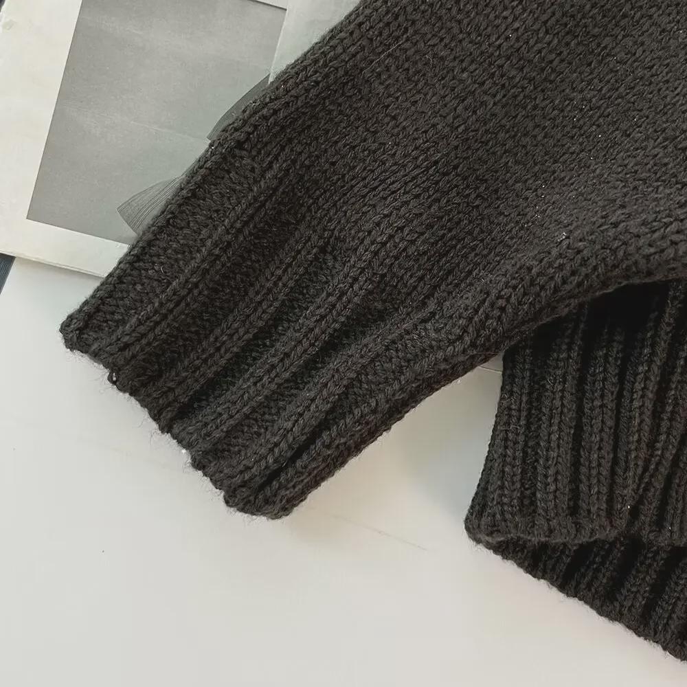 Pulover Maro Închis pentru Femei 2023 în Formă de Cocoon cu Guler Ridicat - Toamnă/Iarnă Casual Croială Lejeră