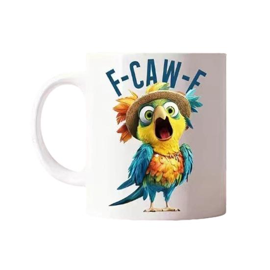 F-Caw-F Keramický hrnek na kávu 400 ml Skrytý vzkaz Šálek na čaj Sarkastický dárek pro milovníky čaje a kávy