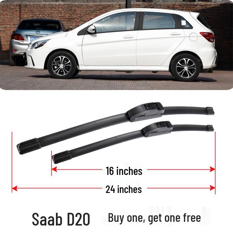BAIC Senova D20 Original Bone-Free Wiper Blades & Rubber Strips (Front & Rear)