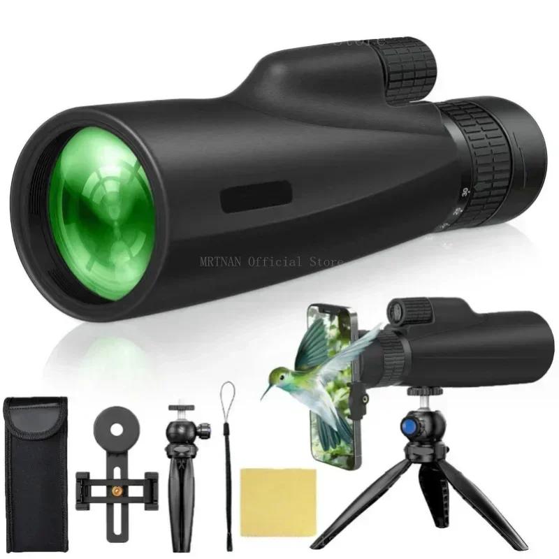 Professional Telescope Monocular 10-30x50 Camping HD With Tripod Phone Clip For Watching Bird Hunting Binoculars