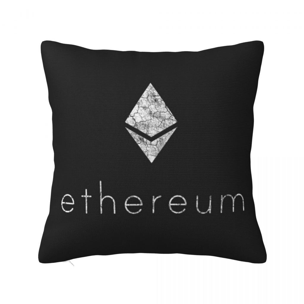 ETH Coin Logo Square Pillowcase Cushion Cover Pillow Case Throw Pillow Cover for Home Sofa Living Room