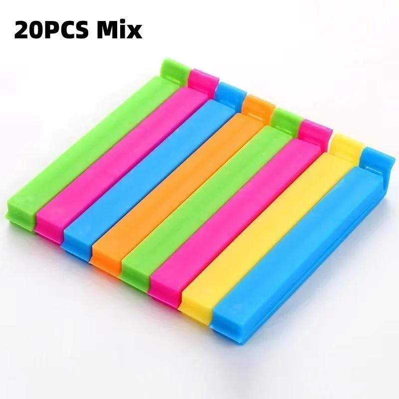 5-30pcs Colorful Sealing Clips Moisture-Proof Fresh-Keeping Snack Bag Sealer Clamp for Plastic Bags Reusable Kitchen Accessory