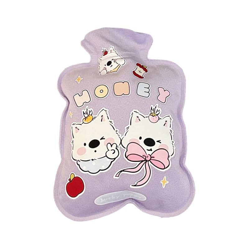 Baizi'en Cute Cartoon Flocking Hot Water Bottle