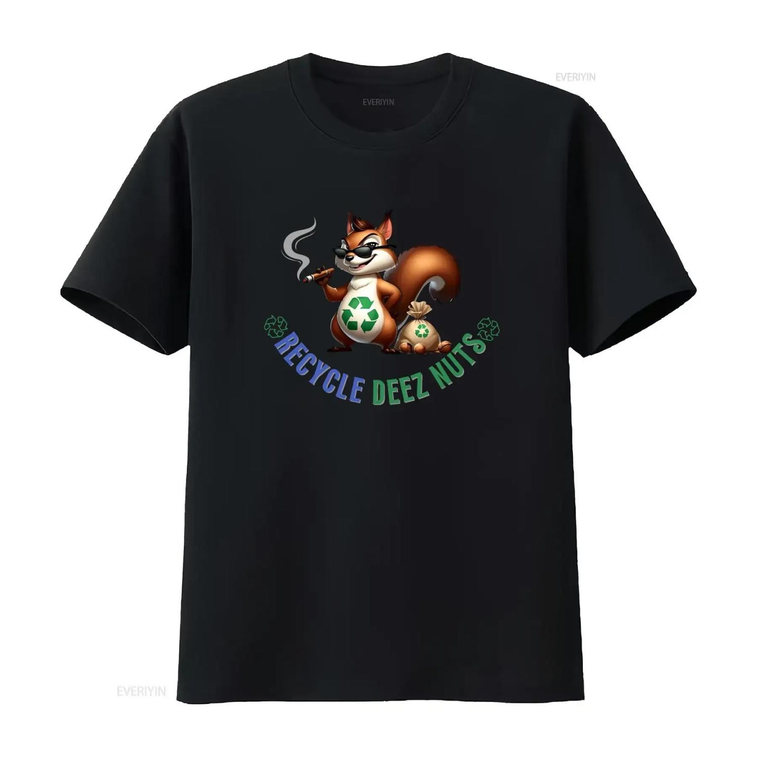 Funny Earth Day T Shirt Deez Nuts Recycling Squirrel Environmental Dirty Gag Ironic Unique Dad vintage Washed Stretched graphic XXXXXL разноцветный